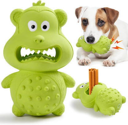 Indestructible Dog Toys for Aggressive Chewers | Natural Rubber & Squeaky Chew Toys