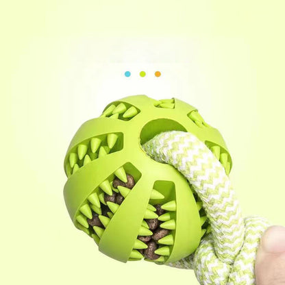 Interactive Hemp Rope Rubber Leaking Balls For Small Dogs