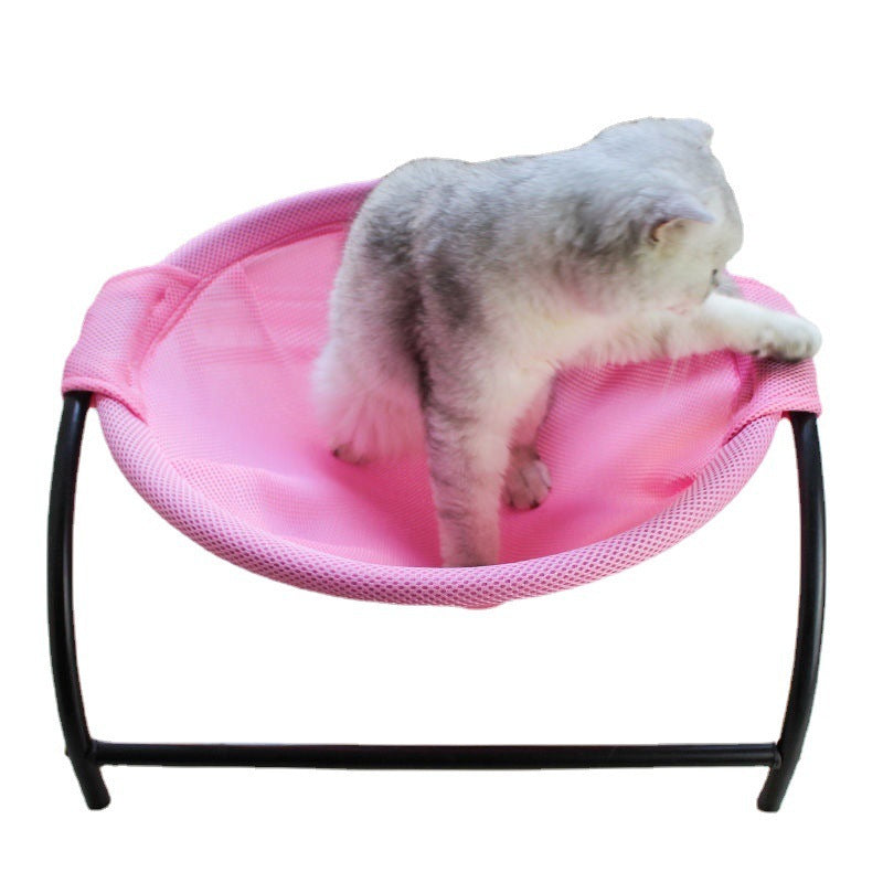 Cat Hammock Bed Free-Standing Cat Sleeping Cat Bed Cat Supplies Pet Supplies Whole Wash Stable Structure Detachable Excellent Breathability Easy Assembly Indoors Outdoors
