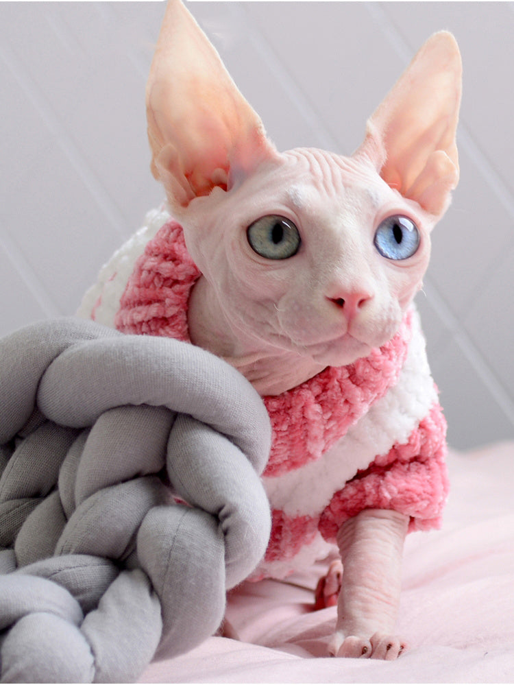 Hairless Cat Winter Thicken Warm Cotton Sweater