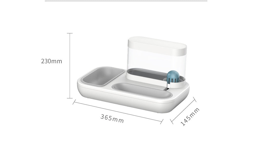 2-in-1 Pet Feeder Set with Automatic Water Dispenser