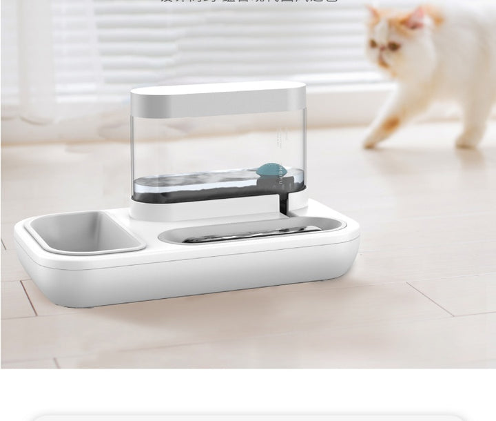 2-in-1 Pet Feeder Set with Automatic Water Dispenser