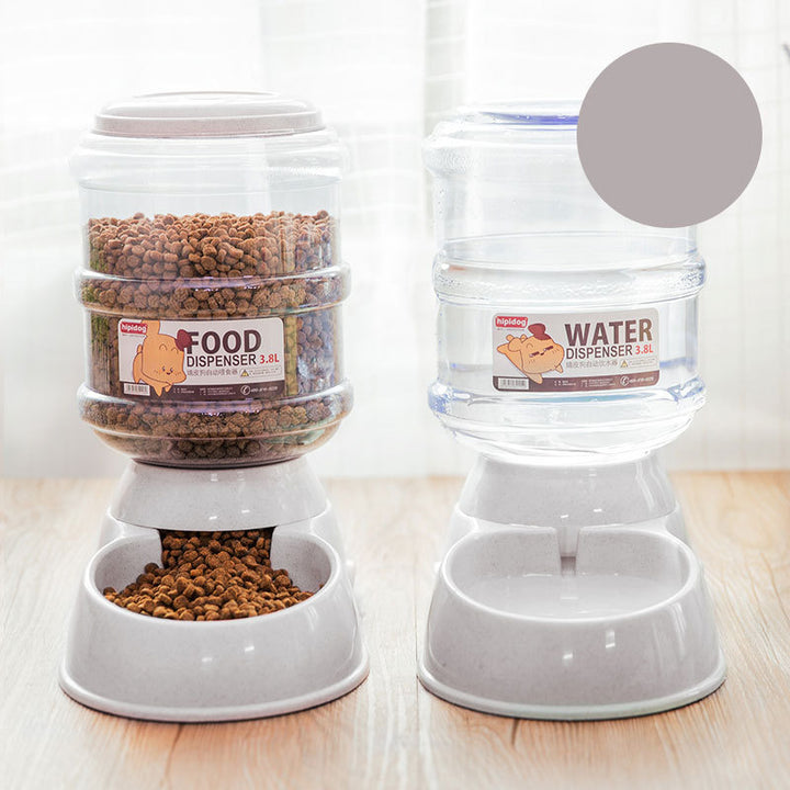 Cat dual-purpose feeder for eating and drinking