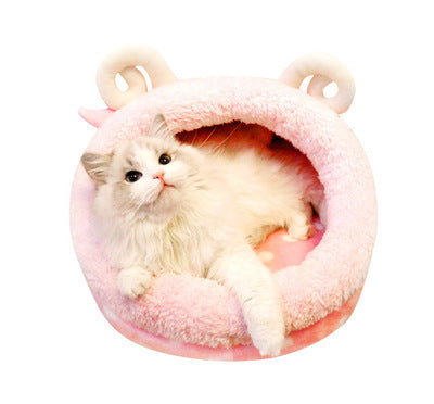 Cat Bed Indoor Soft Cats Houses Warm Cozy Cushion Bag Small Dog Removable Washable Tent Pet House Cat's Basket Pets Mat Supplies - LukkyDeals