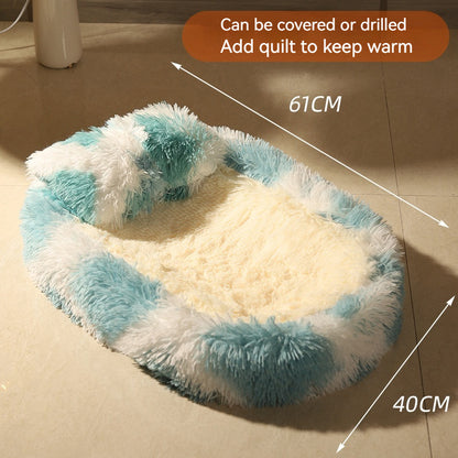 Long Wool Oval Plus Quilt Warm Cat