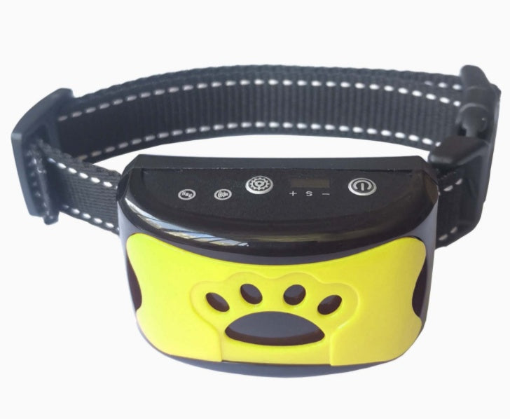 Weather-resistant anti-bark collar with multiple sensitivity levels for safe training