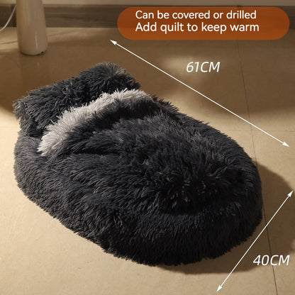 Long Wool Oval Plus Quilt Warm Cat