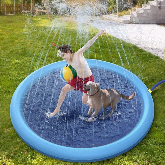 Non-Slip Splash Pad For Kids And Pet Dog Pool Summer Outdoor Water Toys Fun Backyard Fountain Play Mat - LukkyDeals