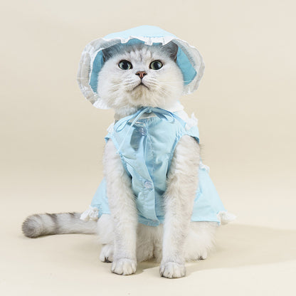 Maid Dress for Cats, Cute Pet Costume with Hat