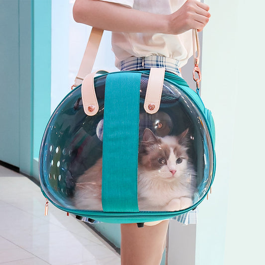 Double Fish Transparent Cat Backpack