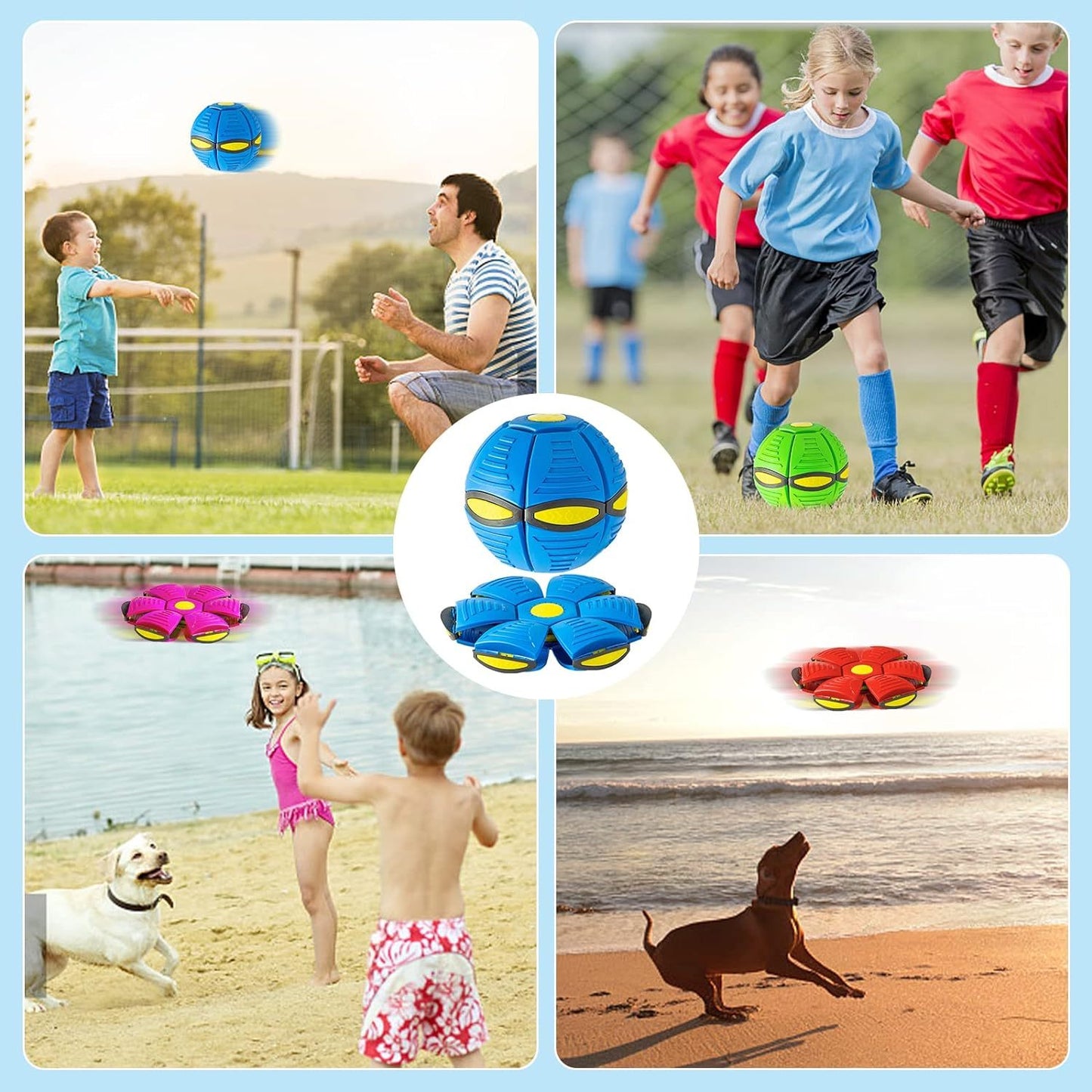 Magic Flying Saucer Ball for Dogs | Light-Up Outdoor UFO Dog Toy