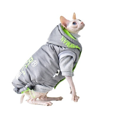 Hairless Cat Clothing With Winter Coat