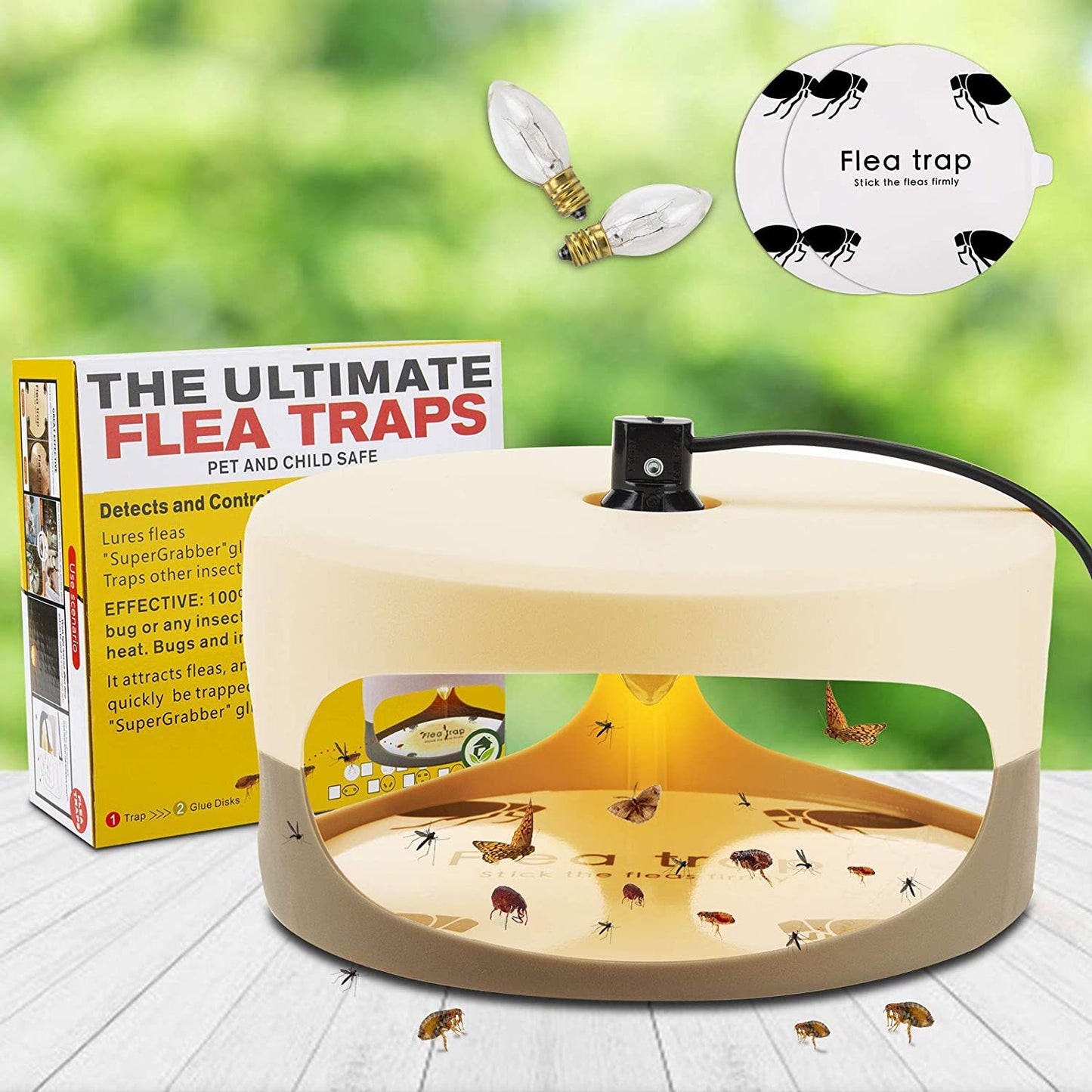 Flea Killer Indoor Bed Bug Trap Pest Control, Non Toxic & Harmless, Friendly to Pets & Kids