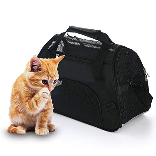 Pet Carrier Soft-Sided Carriers for Cat Carriers Dog Carrier for Small Medium Cats Dogs Puppies Pet Carrier Airline Approved up to 15 Lbs Cat Dog Pet Travel Carrier (Small, Pink)