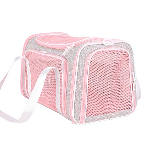 petisfam Top Load Cat Carrier Bag for Medium Cats and Small Dogs. Airline Approved, Collapsible, Escape Proof and Auto-Safe. Easy to get cat in and Make Vet Visit Less Stressful