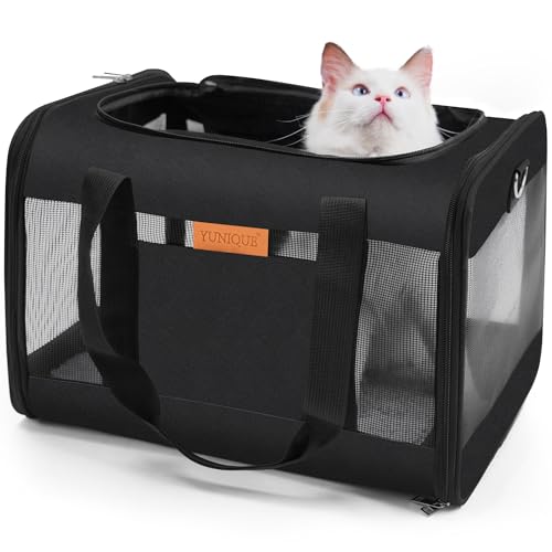 YUNIQUE Cat, Dog Carrier,Grey, Soft-Sided Cat Bag Animal Carriers Travel Puppy Carry As a Toy of Fabric Pet Home (Grey)