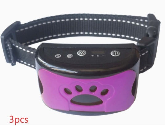 Weather-resistant anti-bark collar with multiple sensitivity levels for safe training