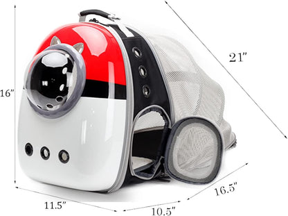 Back Expandable Cat Carrier Backpack, Backpack for Cats Kitten Small Puppy, Airline Approved Cat Bubble Backpack, Space Capsule Astronaut Carrier