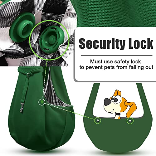 Tomkas Small Dog Sling Carrier - Adjustable Strap & Zip Pocket - Suitable for Puppies (Black) LukkyDeals