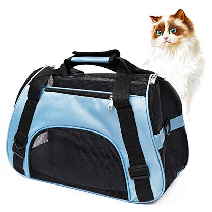 Pet Carrier Soft-Sided Carriers for Cat Carriers Dog Carrier for Small Medium Cats Dogs Puppies Pet Carrier Airline Approved up to 15 Lbs Cat Dog Pet Travel Carrier (Small, Pink)