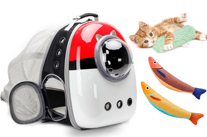 Back Expandable Cat Carrier Backpack, Backpack for Cats Kitten Small Puppy, Airline Approved Cat Bubble Backpack, Space Capsule Astronaut Carrier