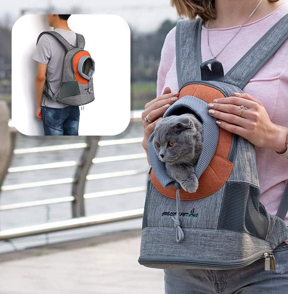 Pet Carrier, Breathable Double Shoulder Dog Pet Puppy Bags Backpack Knapsack Rucksack Cat Carrier Packsack Travelling Pet Holder Bag