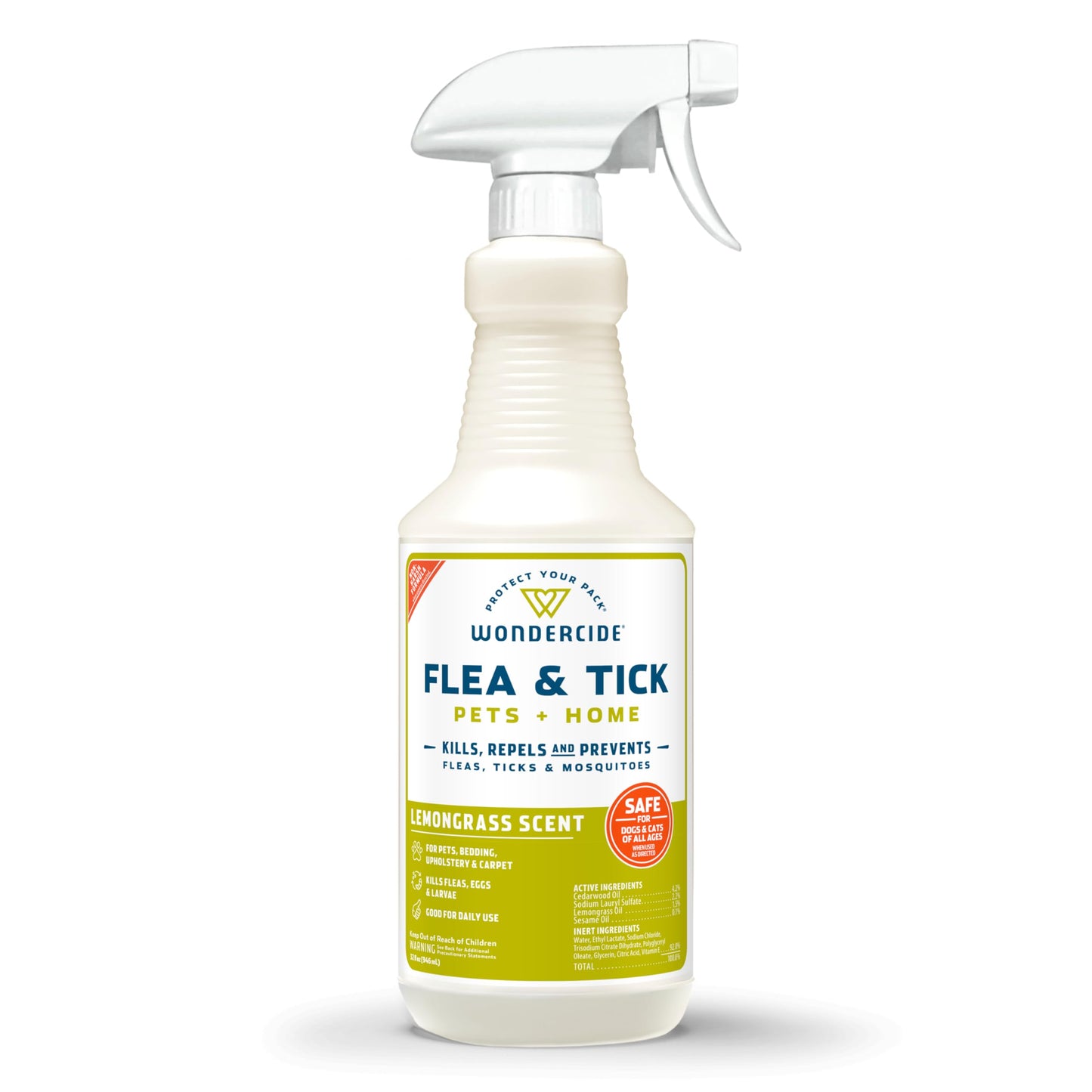 Wondercide Natural Flea, Tick & Mosquito Spray for Pets & Home with Essential Oils - 16 oz