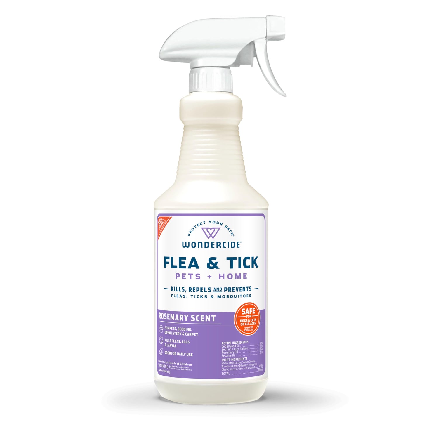 Wondercide Natural Flea, Tick & Mosquito Spray for Pets & Home with Essential Oils - 16 oz