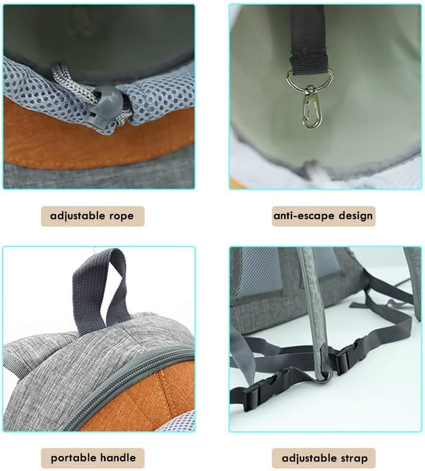 Pet Carrier, Breathable Double Shoulder Dog Pet Puppy Bags Backpack Knapsack Rucksack Cat Carrier Packsack Travelling Pet Holder Bag