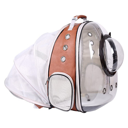 Back Expandable Cat Carrier Backpack, Backpack for Cats Kitten Small Puppy, Airline Approved Cat Bubble Backpack, Space Capsule Astronaut Carrier