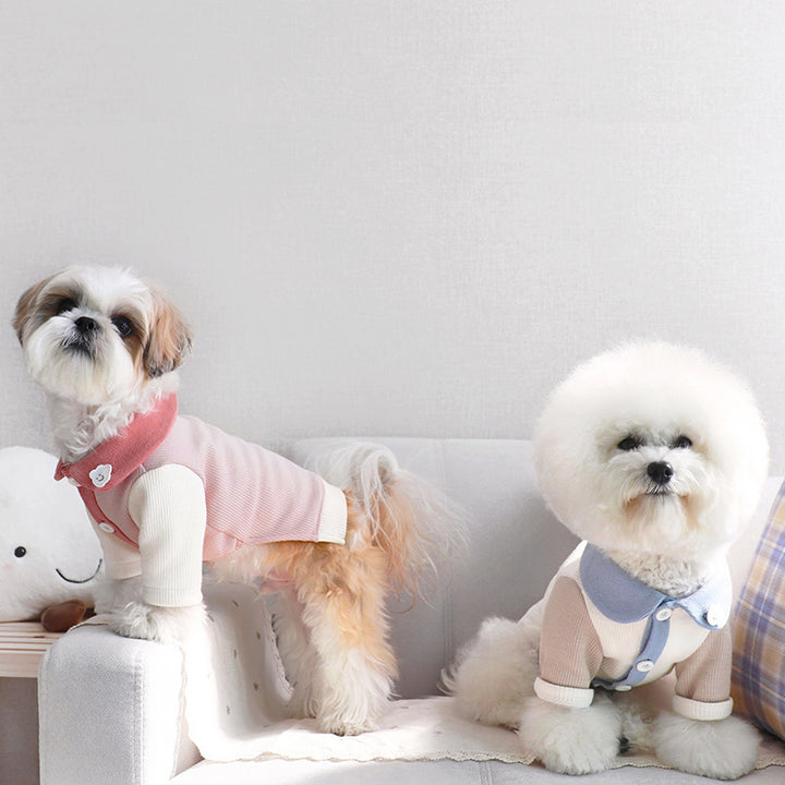 Cloud Ribbed Casual Small Dog Pet Clothing