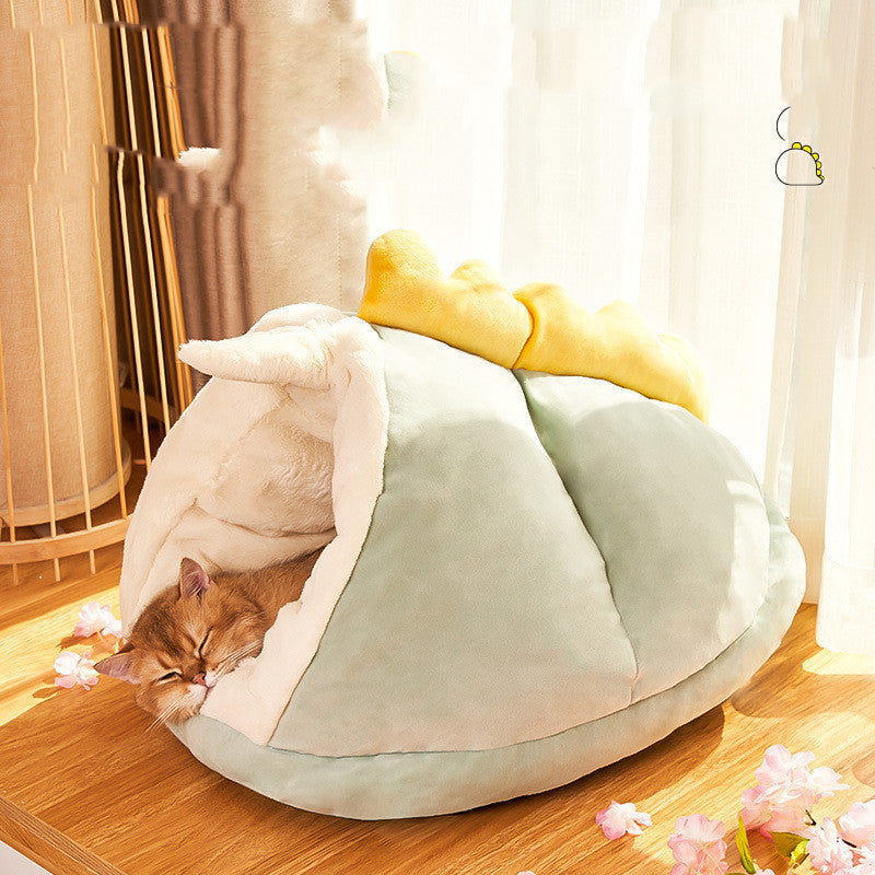 Winter Cat House Kennel Cushion Pet Bed