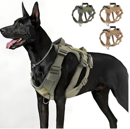 Ultimate Pet Dog Anti-Breakaway &amp; Anti-Rush Reflective Breathable Tactical Chest Harness—Perfect for Medium &amp; Large Dogs - LukkyDeals