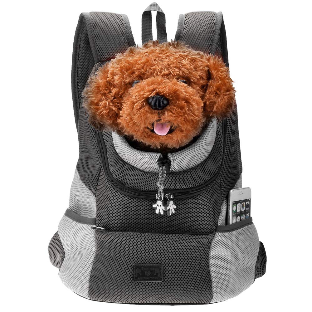 Pet Carrier, Breathable Double Shoulder Dog Pet Puppy Bags Backpack Knapsack Rucksack Cat Carrier Packsack Travelling Pet Holder Bag