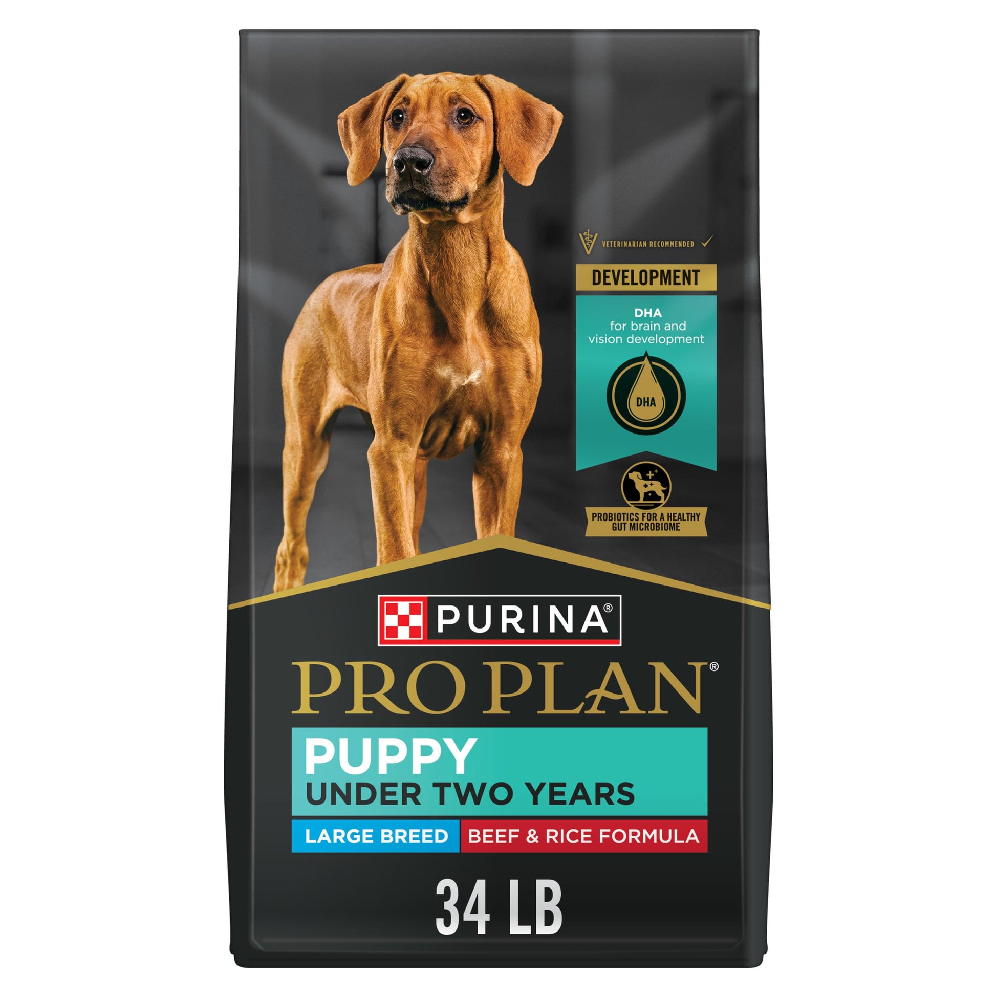 Purina Pro Plan Large Breed Dry Puppy Food, Chicken and Rice Formula - 34 lb. Bag