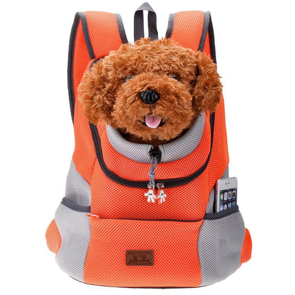 Pet Carrier, Breathable Double Shoulder Dog Pet Puppy Bags Backpack Knapsack Rucksack Cat Carrier Packsack Travelling Pet Holder Bag