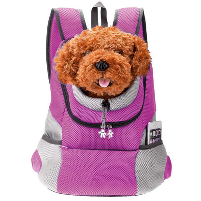 Pet Carrier, Breathable Double Shoulder Dog Pet Puppy Bags Backpack Knapsack Rucksack Cat Carrier Packsack Travelling Pet Holder Bag