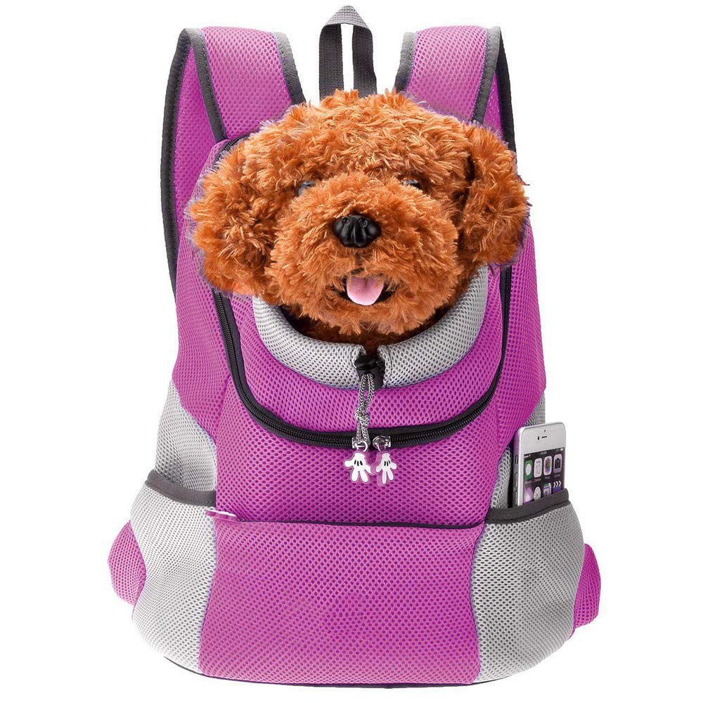 Pet Carrier, Breathable Double Shoulder Dog Pet Puppy Bags Backpack Knapsack Rucksack Cat Carrier Packsack Travelling Pet Holder Bag