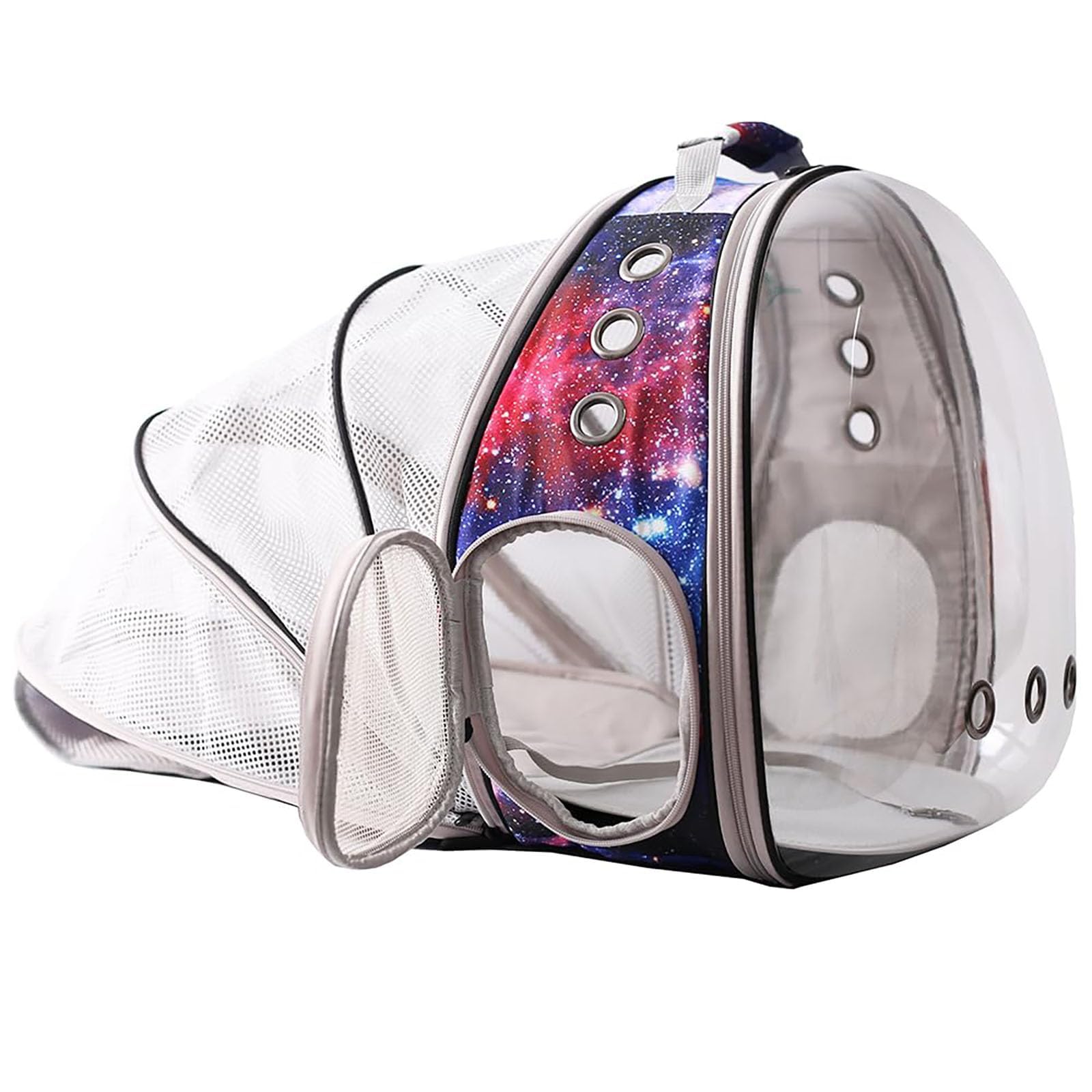 Back Expandable Cat Backpack Carrier, Fit up to 12 lbs, Space Capsule Bubble Window Pet Carrier Backpack for Cat and Small Puppy