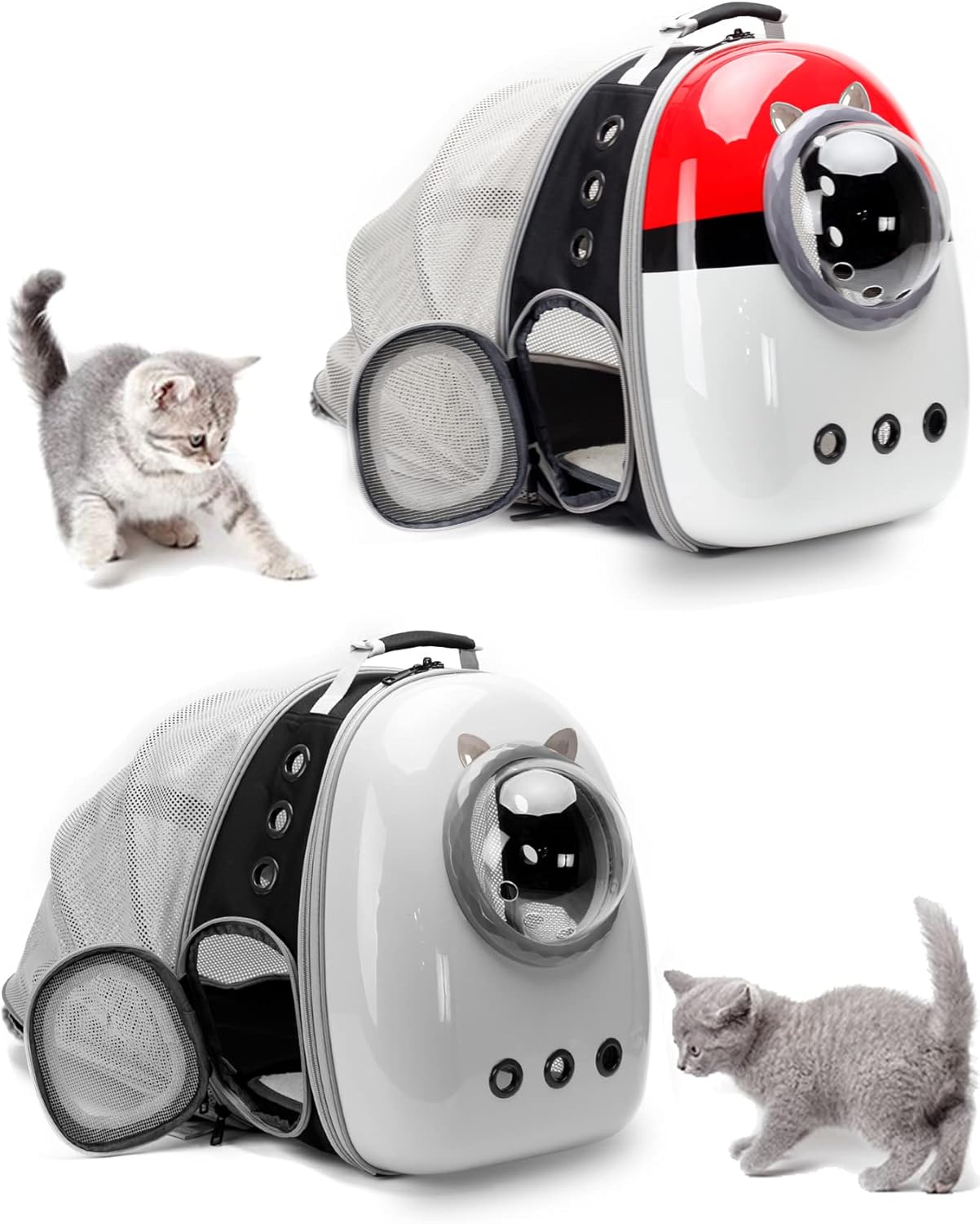 Back Expandable Cat Carrier Backpack, Backpack for Cats Kitten Small Puppy, Airline Approved Cat Bubble Backpack, Space Capsule Astronaut Carrier