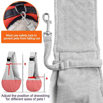Tomkas Small Dog Sling Carrier - Adjustable Strap & Zip Pocket - Suitable for Puppies (Black) LukkyDeals