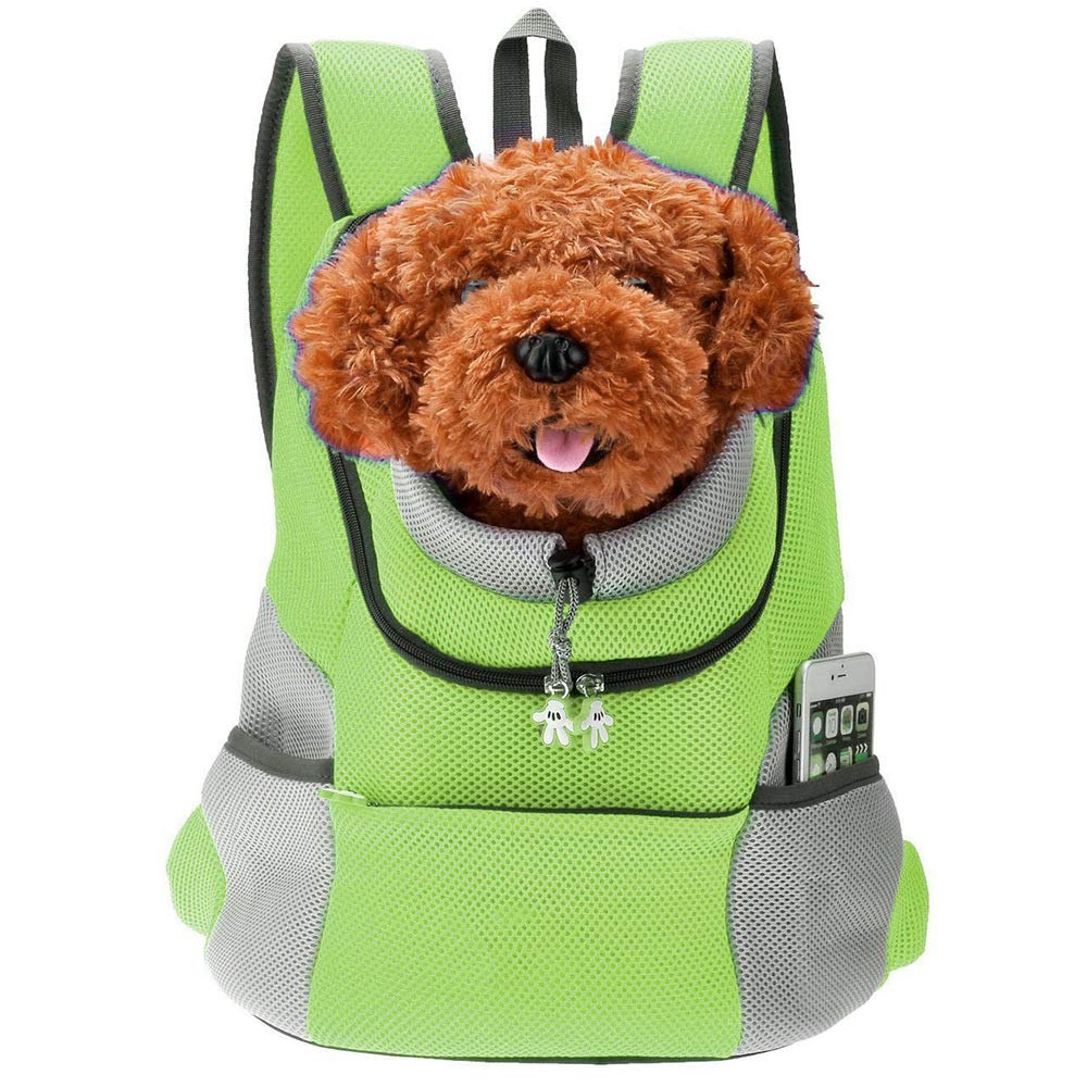 Pet Carrier, Breathable Double Shoulder Dog Pet Puppy Bags Backpack Knapsack Rucksack Cat Carrier Packsack Travelling Pet Holder Bag