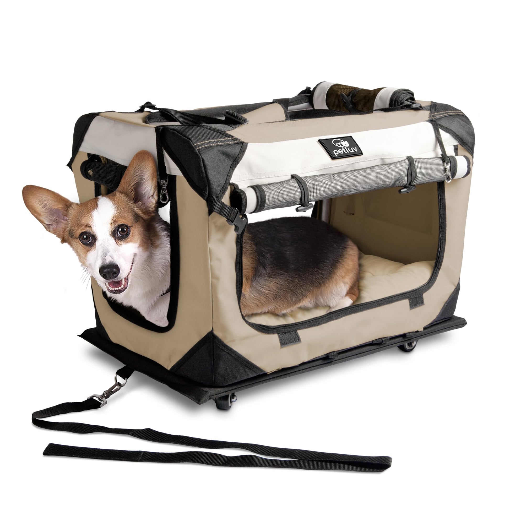 Large Cat Carrier & Dog Carrier for 2 Cats or Medium Dog. Soft Sided Pet Carrier for Travel. Collapsible, Portable Cat Bag with Soft Bed, Top & Side Loading, Locking Zippers, Puppy Crate & Cat Kennel