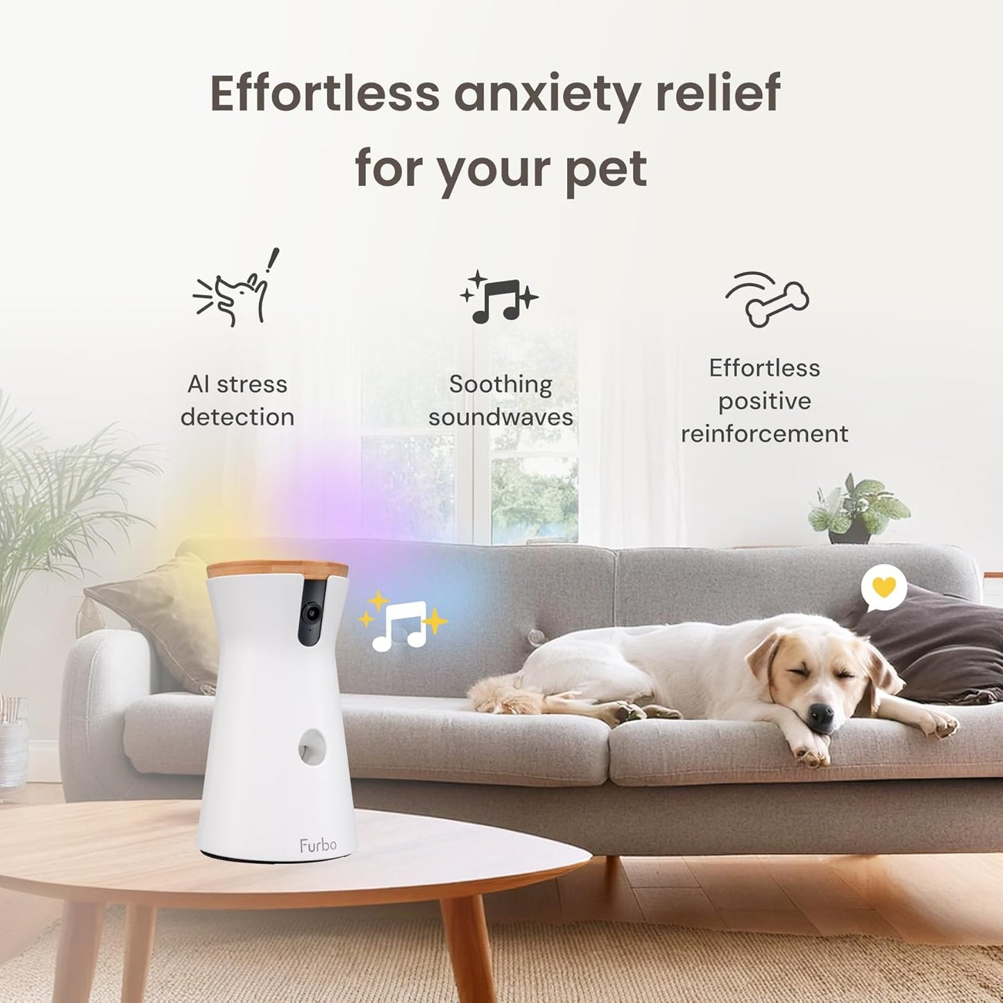 Furbo 360° Dog Camera + Nanny Bundle: Home Security & Dog Safety Alerts, Rotating Pet Treat Dispenser Camera with Speaker, Smart Home Indoor Cam w Phone App (Additional Subscription Required at Setup)