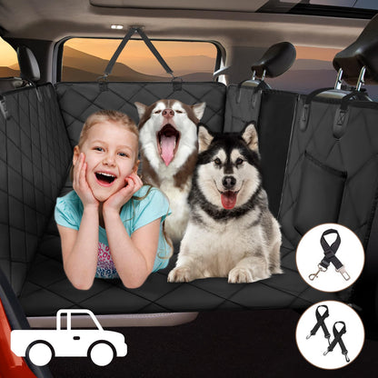 Back Seat Extender for Dogs-Large Space, Dog Car Seat Cover Hard Bottom Holds 400lbs, Sturdy Backseat Extender for Dogs, Waterproof Dog Hammock for Car Dog Car Bed for Car, SUV, Truck