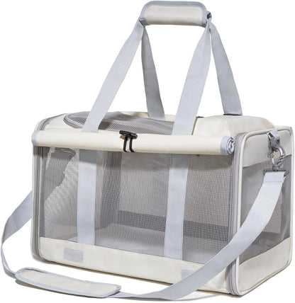 Pet Carrier/Cat, Dog Carrier Soft-Sided for Pets Up to 16 Lbs, Airline Approved Collapsible Ventilate Travel Cat Carrier for Cats Puppy and Small Animals