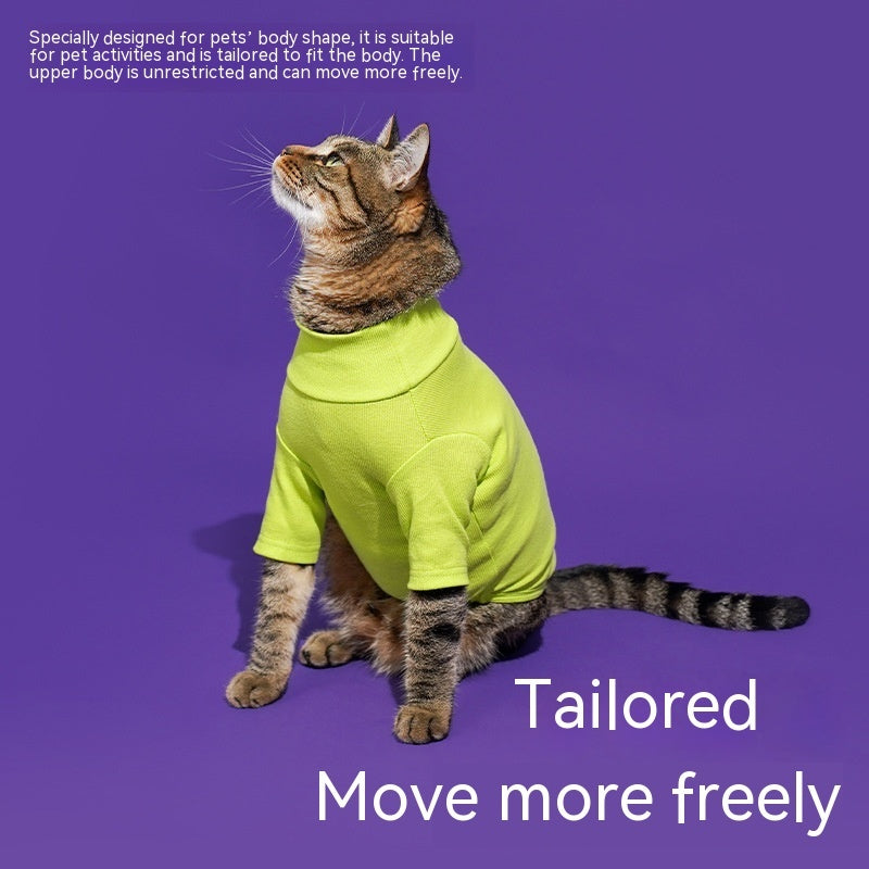 Pet Cat High Collar Warm Bottoming Shirt