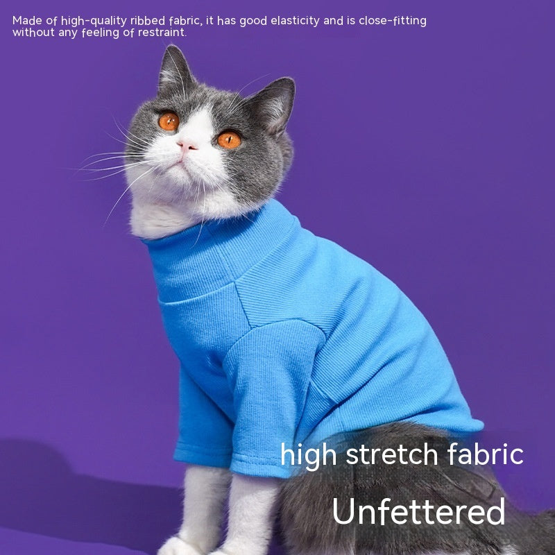 Pet Cat High Collar Warm Bottoming Shirt