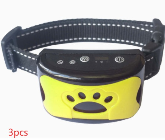 Weather-resistant anti-bark collar with multiple sensitivity levels for safe training