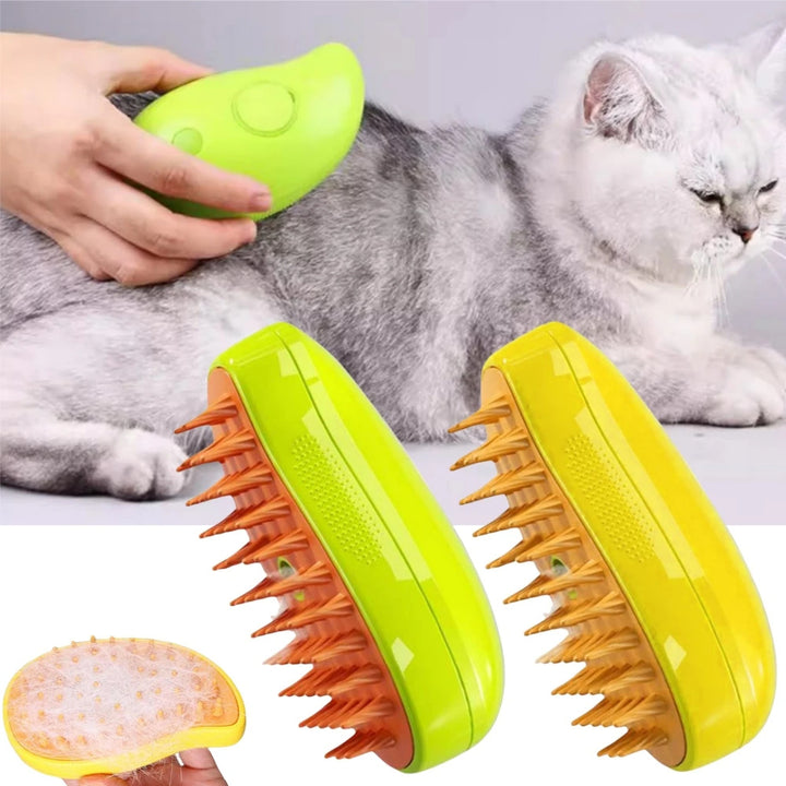 Buy 3 In 1 Cat Steam Brush | Electric Pet Grooming & Hair Removal